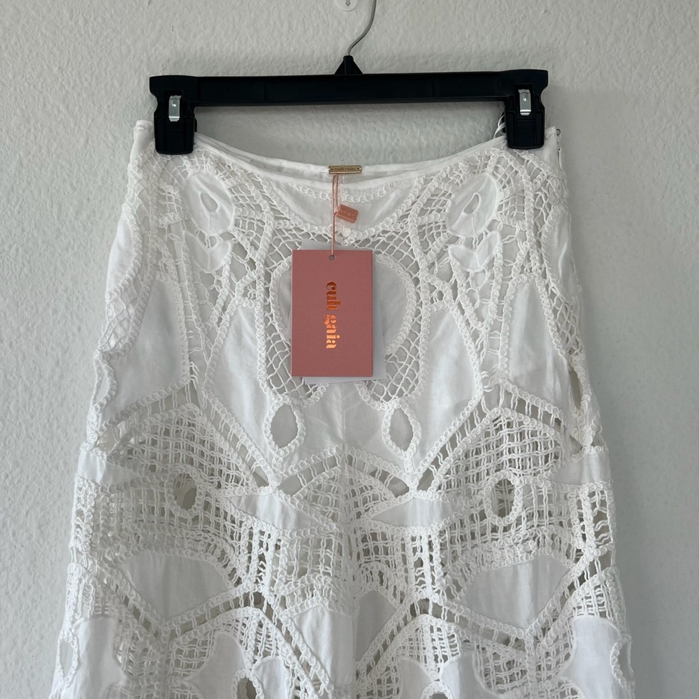 NWT Cult Gaia Cove Cup Up Crochet Pants in White - Picture 4 of 9